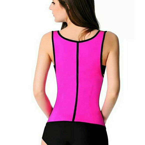 Black 3 hooks vest corset latex waist trainer - Picture 4 of 4